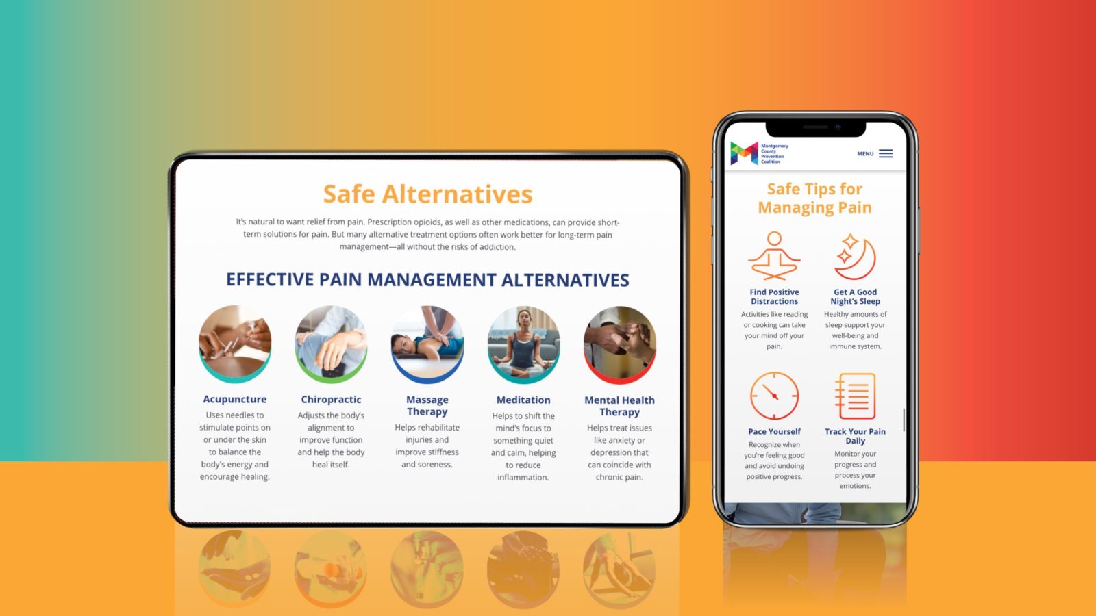 Ask for the Alternatives website on tablet and mobile devices