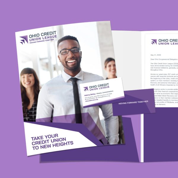 Ohio Credit Union League brand identity collateral