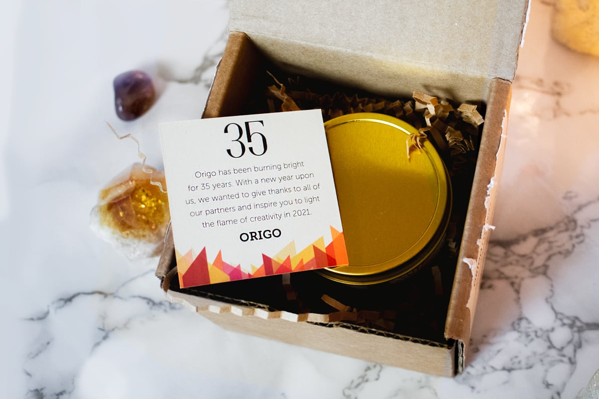 Creative Spirit candle with note